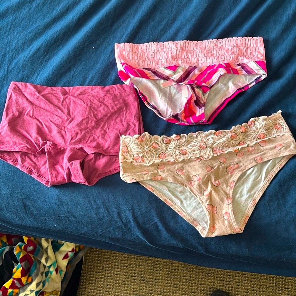 PINK Victoria's Secret Magenta Underwear Bundle